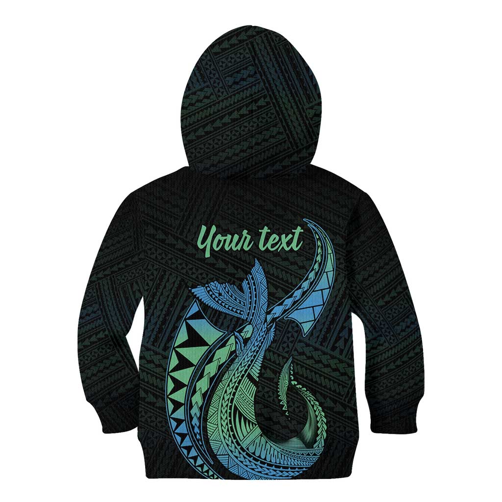 Personalised Hawaii Kure Atoll Kid Hoodie Holaniku Coral Reef with Polynesian Tribal
