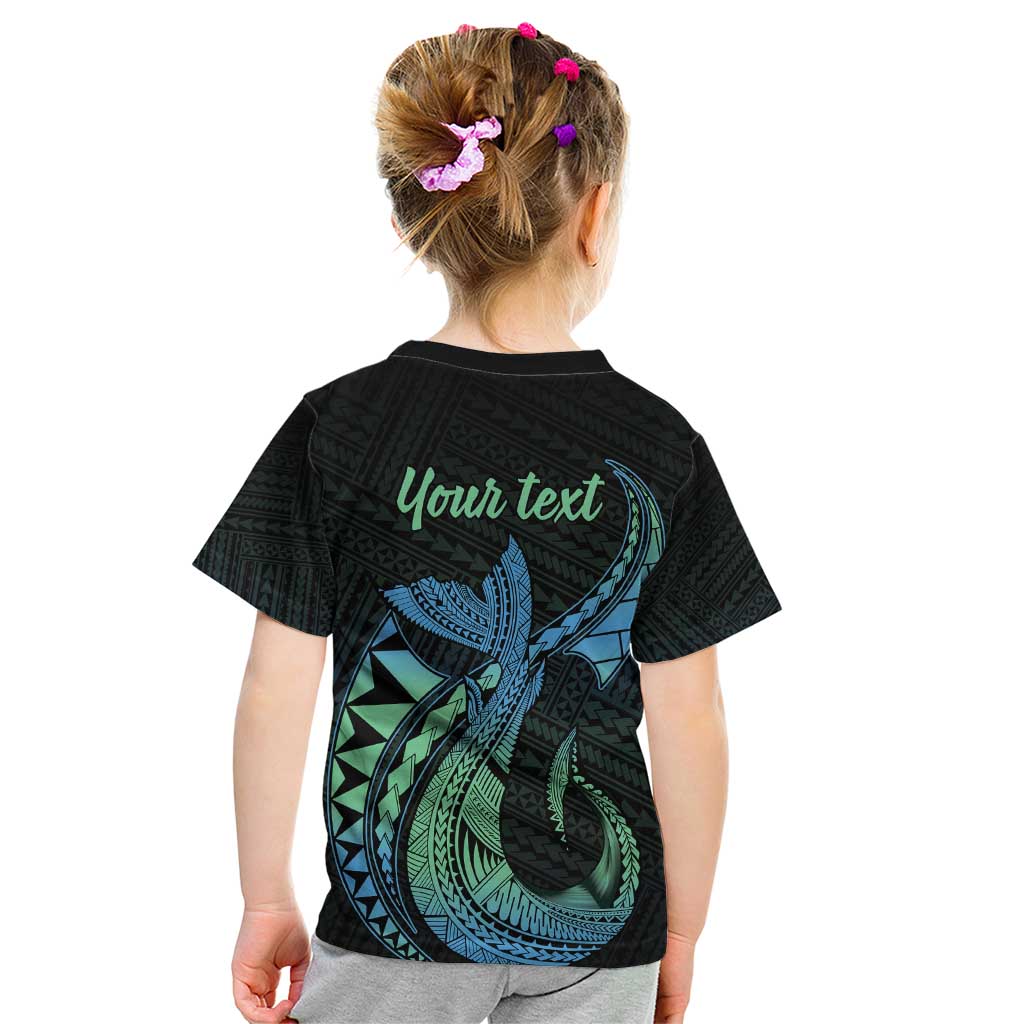 Personalised Hawaii Kure Atoll Kid T Shirt Holaniku Coral Reef with Polynesian Tribal LT9 - Polynesian Pride