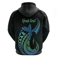 Personalised Hawaii Kure Atoll Zip Hoodie Holaniku Coral Reef with Polynesian Tribal LT9 - Polynesian Pride