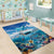 Personalised Palau Kayangel Atoll Area Rug Turtle With Coral Reef Under Water