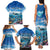 Personalised Palau Kayangel Atoll Family Matching Tank Maxi Dress and Hawaiian Shirt Turtle With Coral Reef Under Water