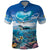 Personalised Palau Kayangel Atoll Polo Shirt Turtle With Coral Reef Under Water