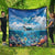 Personalised Palau Kayangel Atoll Quilt Turtle With Coral Reef Under Water