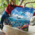 Personalised Palau Kayangel Atoll Quilt Turtle With Coral Reef Under Water