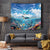 Personalised Palau Kayangel Atoll Tapestry Turtle With Coral Reef Under Water