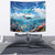 Personalised Palau Kayangel Atoll Tapestry Turtle With Coral Reef Under Water