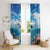 Personalised Palau Kayangel Atoll Window Curtain Turtle With Coral Reef Under Water