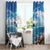 Personalised Palau Kayangel Atoll Window Curtain Turtle With Coral Reef Under Water