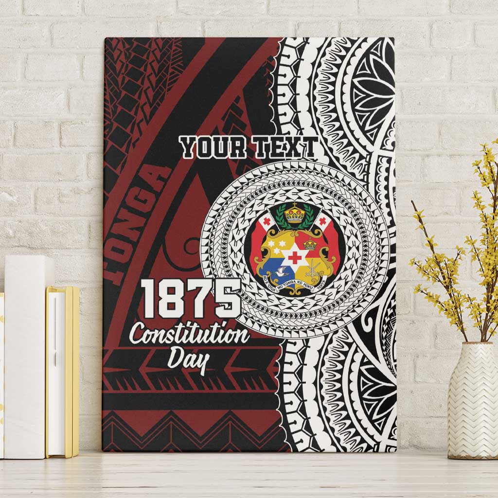 Personalised Tonga Constitution Day 1875 Canvas Wall Art Polynesian Tribal Tattoo