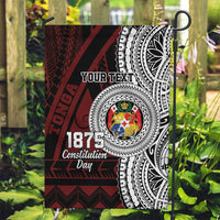 Personalised Tonga Constitution Day 1875 Garden Flag Polynesian Tribal Tattoo