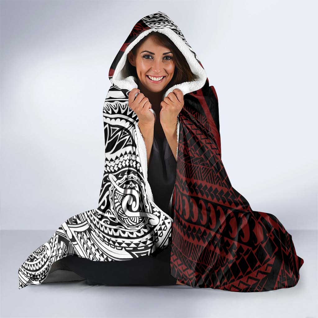 Personalised Tonga Constitution Day 1875 Hooded Blanket Polynesian Tribal Tattoo