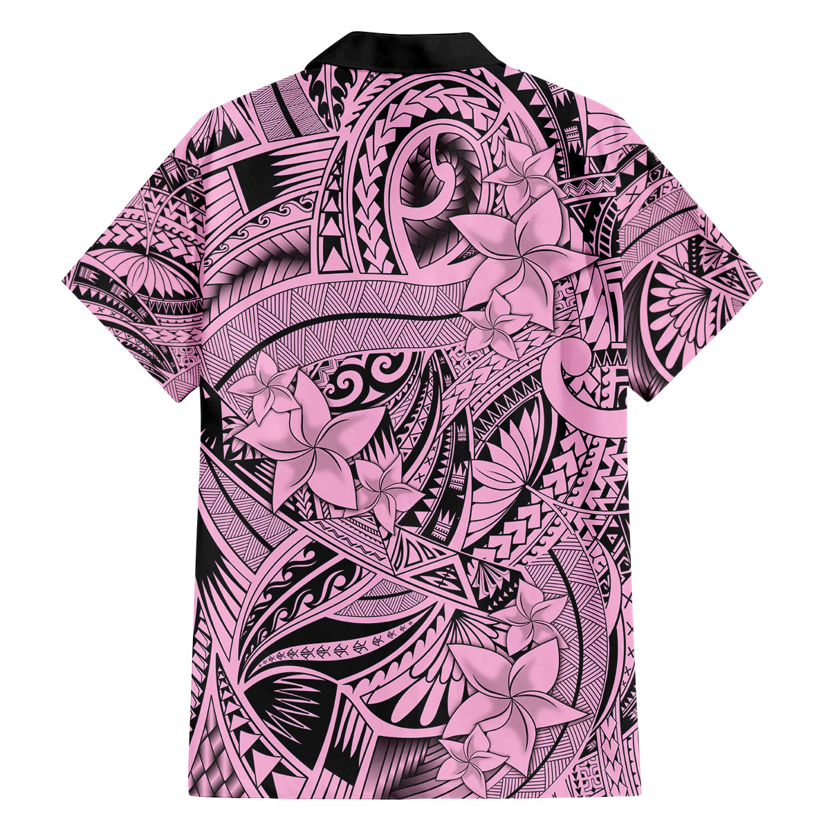 Polynesia Family Matching Puletasi Dress and Hawaiian Shirt Tribal Polynesian Spirit With Pink Pacific Flowers LT9 - Polynesian Pride