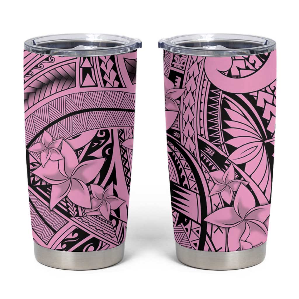 Pink Pacific Flowers Tribal Polynesian Spirit Tumbler Cup