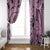 Polynesia Window Curtain Tribal Polynesian Spirit With Pink Pacific Flowers LT9 - Polynesian Pride