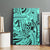 Polynesia Canvas Wall Art Tribal Polynesian Spirit With Teal Pacific Flowers LT9 - Polynesian Pride