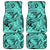 Polynesia Car Mats Tribal Polynesian Spirit With Teal Pacific Flowers LT9 - Polynesian Pride