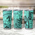 Teal Pacific Flowers Tribal Polynesian Spirit Tumbler Cup