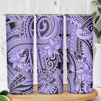 Violet Pacific Flowers Tribal Polynesian Spirit Skinny Tumbler LT9 - Polynesian Pride