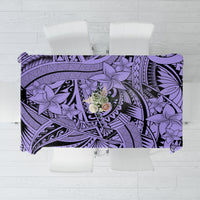 Polynesia Tablecloth Tribal Polynesian Spirit With Violet Pacific Flowers LT9 Violet - Polynesian Pride
