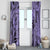 Polynesia Window Curtain Tribal Polynesian Spirit With Violet Pacific Flowers LT9 - Polynesian Pride