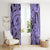 Polynesia Window Curtain Tribal Polynesian Spirit With Violet Pacific Flowers LT9 - Polynesian Pride