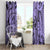 Polynesia Window Curtain Tribal Polynesian Spirit With Violet Pacific Flowers LT9 - Polynesian Pride