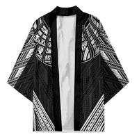 Black Samoa Tribal Chest Tattoo Kimono LT9 Unisex Black - Polynesian Pride
