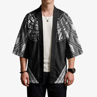 Black Samoa Tribal Chest Tattoo Kimono LT9 - Polynesian Pride