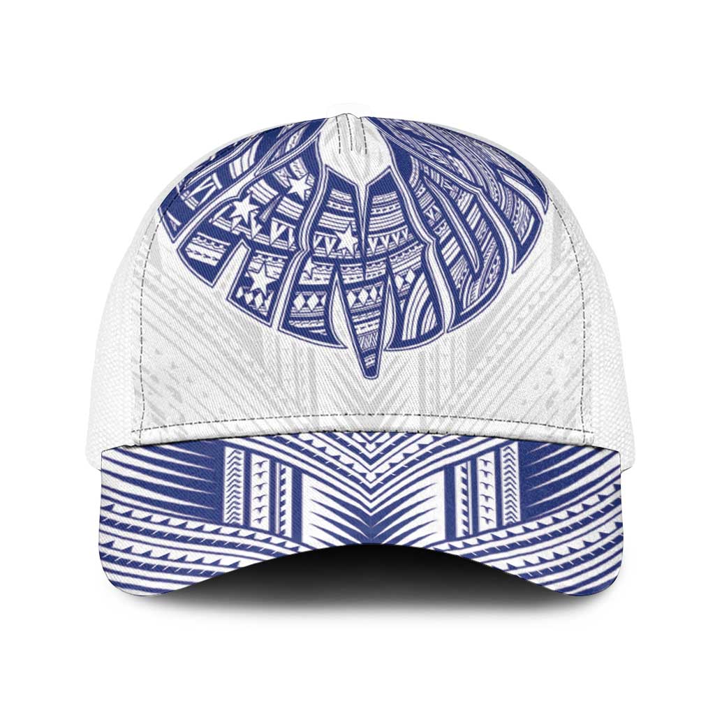 White Samoa Tribal Chest Tattoo Baseball Net Cap LT9 One Size White White - Polynesian Pride