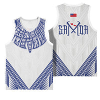 White Samoa Tribal Chest Tattoo Basketball Jersey LT9 - Polynesian Pride