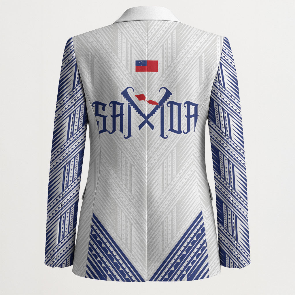 White Samoa Tribal Chest Tattoo Blazer LT9 - Polynesian Pride