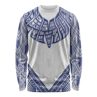 White Samoa Tribal Chest Tattoo Long Sleeve Shirt LT9 Unisex White - Polynesian Pride