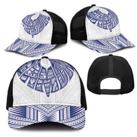White Samoa Tribal Chest Tattoo Mesh Trucker Cap LT9 - Polynesian Pride