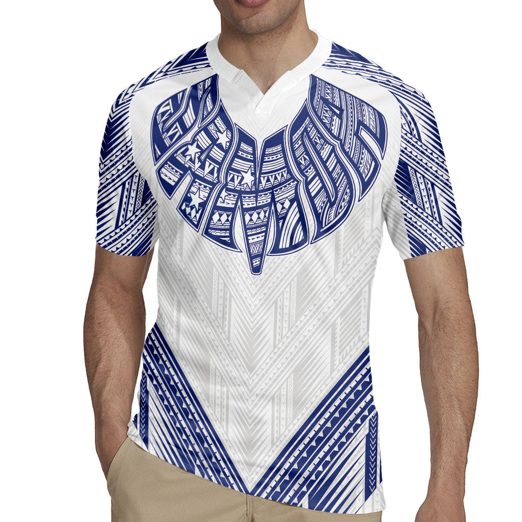 White Samoa Tribal Chest Tattoo Rugby Jersey LT9 - Polynesian Pride
