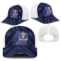 Toa Samoa 40th Anniversary Baseball Net Cap Royal Blue Tribal LT9 - Polynesian Pride
