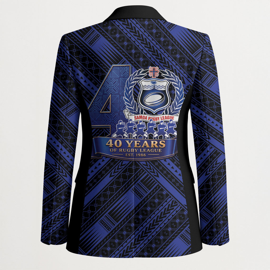 Toa Samoa 40th Anniversary Blazer Royal Blue Tribal LT9 - Polynesian Pride