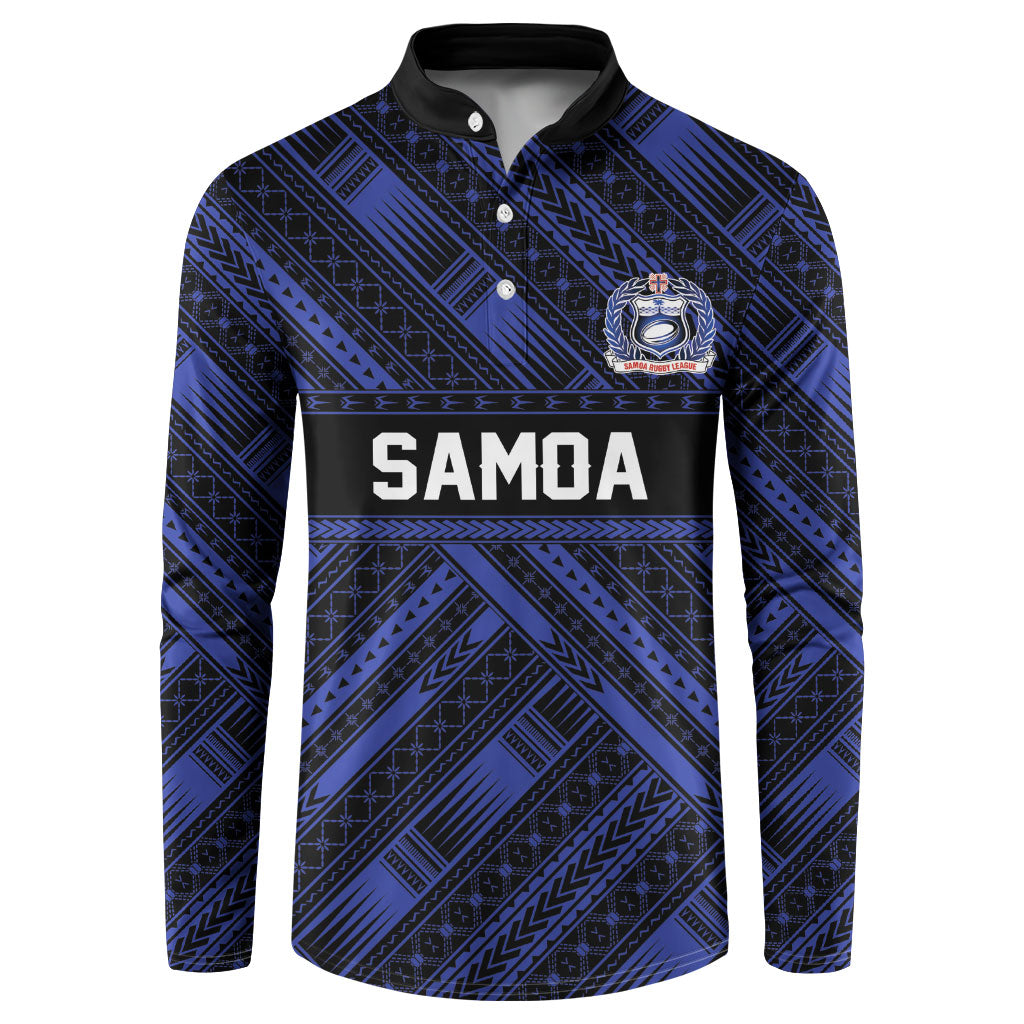 Toa Samoa 40th Anniversary Button Sweatshirt Royal Blue Tribal LT9 Blue - Polynesian Pride