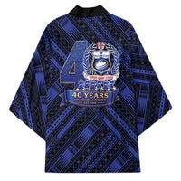 Toa Samoa 40th Anniversary Kimono Royal Blue Tribal LT9 - Polynesian Pride