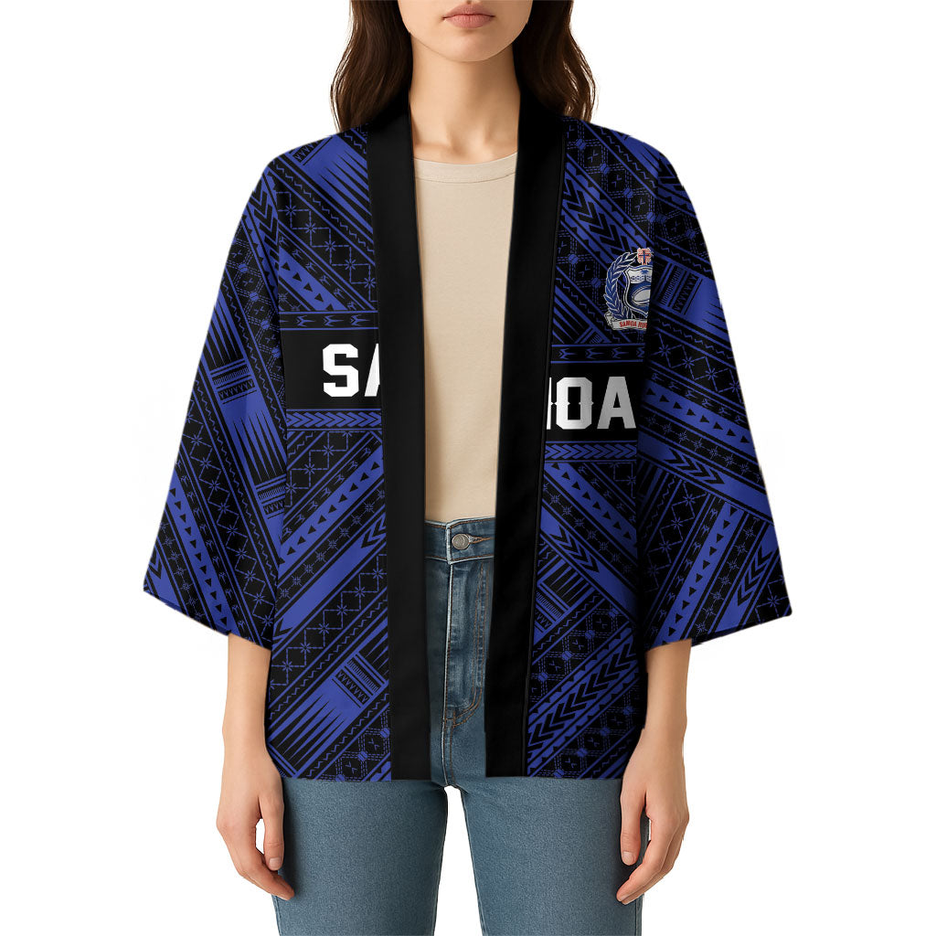 Toa Samoa 40th Anniversary Kimono Royal Blue Tribal LT9 - Polynesian Pride