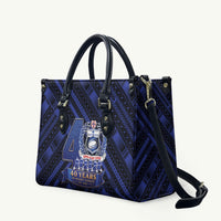 Toa Samoa 40th Anniversary Leather Bag Royal Blue Tribal LT9 Blue - Polynesian Pride
