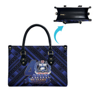 Toa Samoa 40th Anniversary Leather Bag Royal Blue Tribal LT9 - Polynesian Pride