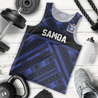 Toa Samoa 40th Anniversary Men Tank Top Royal Blue Tribal LT9 - Polynesian Pride