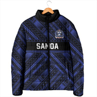 Toa Samoa 40th Anniversary Padded Jacket Royal Blue Tribal LT9 - Polynesian Pride