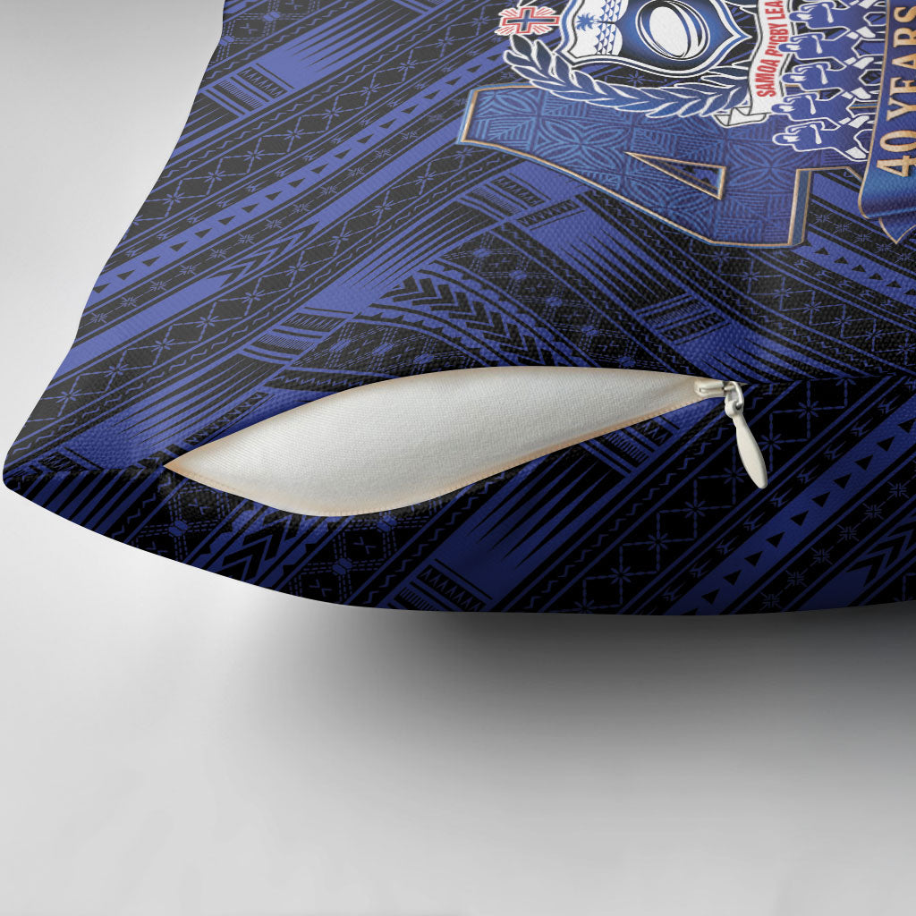 Toa Samoa 40th Anniversary Pillow Cover Royal Blue Tribal LT9 - Polynesian Pride