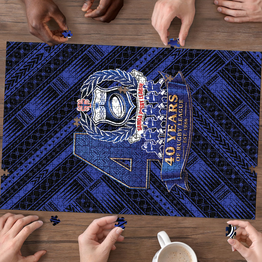 Toa Samoa 40th Anniversary Puzzle Royal Blue Tribal LT9 - Polynesian Pride
