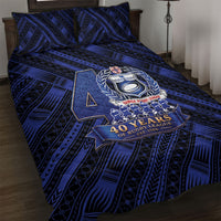 Toa Samoa 40th Anniversary Quilt Bed Set Royal Blue Tribal LT9 Blue - Polynesian Pride