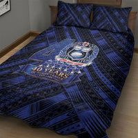 Toa Samoa 40th Anniversary Quilt Bed Set Royal Blue Tribal LT9 - Polynesian Pride