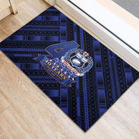 Toa Samoa 40th Anniversary Rubber Doormat Royal Blue Tribal LT9 - Polynesian Pride