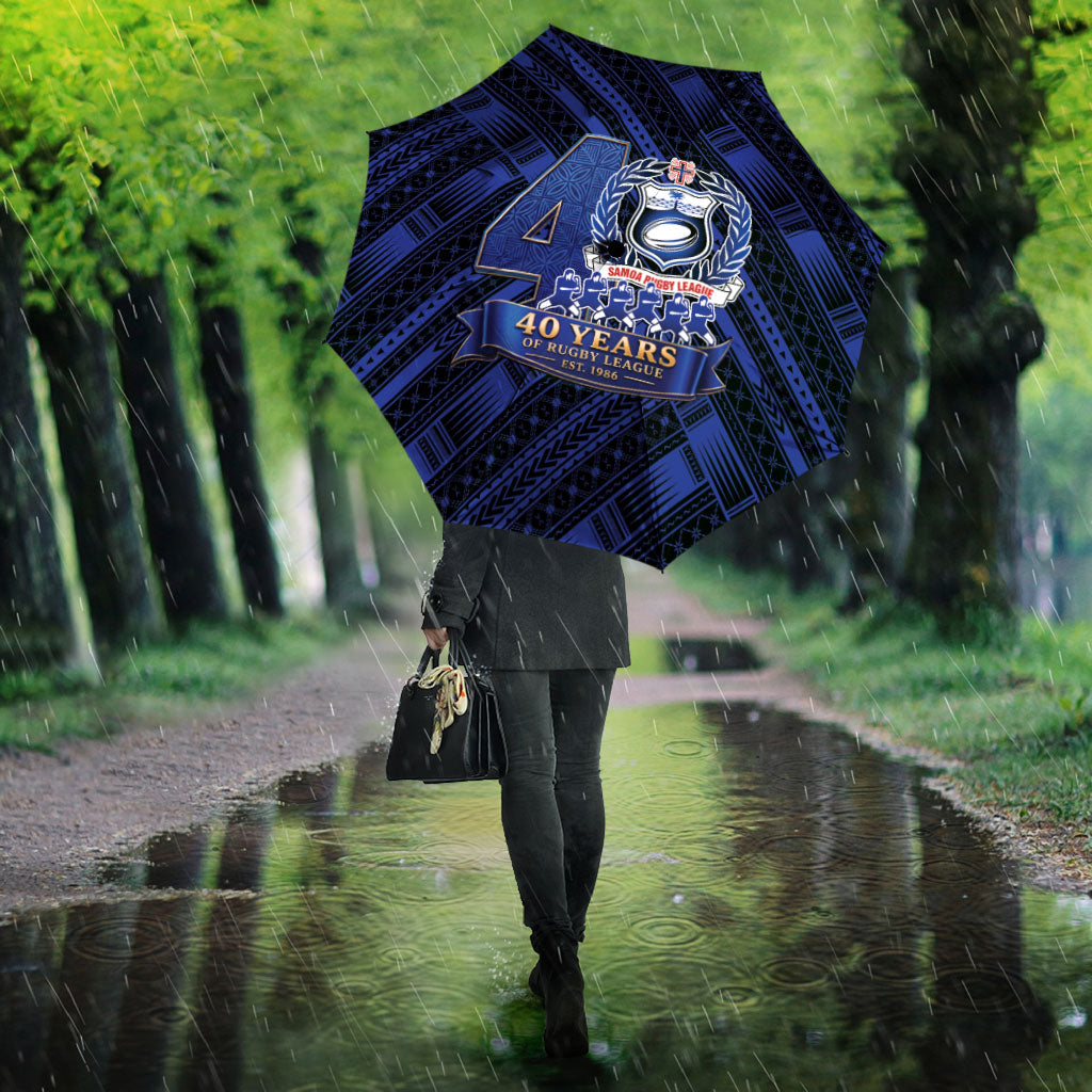 Toa Samoa 40th Anniversary Umbrella Royal Blue Tribal LT9 - Polynesian Pride