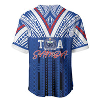 Toa Samoa Siva Tau Baseball Jersey Royal Blue Chevron Geometric Heritage LT9 - Polynesian Pride